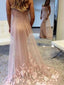 Blush Pink Mermaid Detachable Tail Long Evening Prom Dresses, 17472