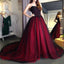 Burgundy A-line Sweetheart Cheap Long Prom Dresses Online,12761