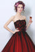 Burgundy A-line Sweetheart Sleeveless Long Prom Dresses Online,12451