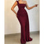 Burgundy Mermaid One Shoulder Cheap Long Bridesmaid Dresses,WG1250