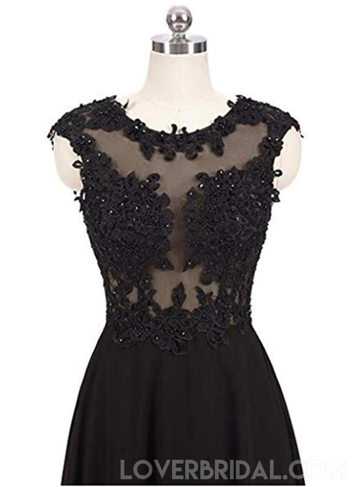Cap Sleeves See Through Chiffon Ombre Long Evening Prom Dresses, Cheap Sweet 16 Dresses, 18397