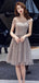 Cap Sleeves Sparkly Sequin Cheap Homecoming Dresses Online, Cheap Short Prom Dresses, CM762