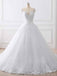 Cap Sleeves White Scoop Lace Wedding Dresses Online, Cheap Bridal Dresses, WD509