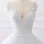 Cap Sleeves White Scoop Lace Wedding Dresses Online, Cheap Bridal Dresses, WD509