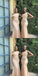 Champagne Mermaid One Shoulder Cheap Long Bridesmaid Dresses,WG1488