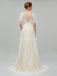 Champagne Short Sleeves Lace A-line Cheap Wedding Dresses Online, Cheap Bridal Dresses, WD561
