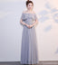 Cheap Grey Floor Length Mismatched Chiffon Bridesmaid Dresses Online, WG540