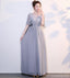 Cheap Grey Floor Length Mismatched Chiffon Bridesmaid Dresses Online, WG540