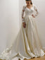 Cheap See Through Lace Long Sleeve Wedding Dresses Online, WD359