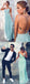 Cheap Simple Chiffon Open Back Cheap Tiffany Blue Prom Dress, Junior Sexy Long Wedding Party Dresses, WG50