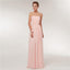 Chiffon Blush Pink Floor Length Mismatched Simple Cheap Bridesmaid Dresses Online, WG520