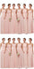 Chiffon Blush Pink Floor Length Mismatched Simple Cheap Bridesmaid Dresses Online, WG520