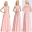 Chiffon Blush Pink Mismatched Simple Cheap Bridesmaid Dresses Online, WG521