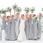 Chiffon Grey Cap Sleeves Long Cheap Bridesmaid Dresses Online, WG668