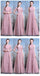 Chiffon Long Mismatched Dusty Pink Cheap Bridesmaid Dresses Online, WG509