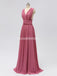 Convertible Chiffon Long Pink Cheap Bridesmaid Dresses Online, WG603