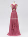 Convertible Chiffon Long Pink Cheap Bridesmaid Dresses Online, WG603