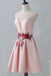 Cute Illusion Scoop Pink Cheap Short Red Homecoming Dresses Online, CM536