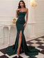 Dark Green Mermaid Sweetheart Side Slit Long Prom Dresses Online,12595