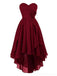 Dark Red High Low Chiffon Cheap Homecoming Dresses Online, Cheap Short Prom Dresses, CM759