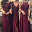 Dark Red Mimsatched Cheap Long Bridesmaid Dresses Online, WG203