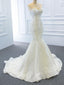 Detachable Skirt Sweetheart Lace Mermaid Wedding Dresses, Cheap Wedding Gown, WD715