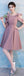 Dusty Pink Short Mismatched Simple Cheap Bridesmaid Dresses Online, WG510