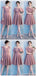 Dusty Pink Short Mismatched Simple Cheap Bridesmaid Dresses Online, WG510