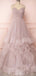 Dusty Pink Spaghetti Straps Ball Gown Cheap Evening Prom Dresses, Evening Party Prom Dresses, 12164