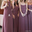 Dusty Purple Mismatched Chiffon Cheap Bridesmaid Dresses Online, WG268