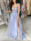 Elegant A-line High Slit Maxi Long Prom Dresses,Evening Dresses,12921