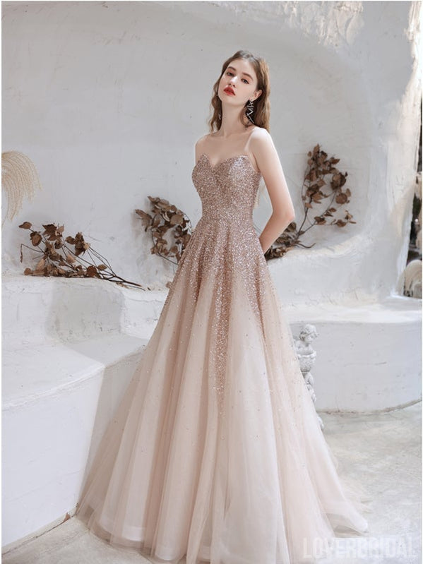 Elegant A-line Strapless Sweetheart Long Prom Dresses Online,Evening Party Dresses,12574