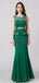 Elegant Scoop Emerald Green Mermaid Evening Prom Dresses, Evening Party Prom Dresses, 12103