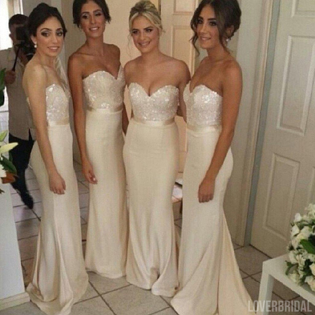 Elegant Sweet Heart Sexy Mermaid Wedding Party Long Pretty Cheap Bridesmaid Dresses, WG81