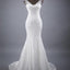 Elegant V-neck Lace Mermaid Wedding Party Dresses, Vantage Bridal Gown, WD0030