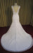 Elegant White Lace V Neck Beaded Inexpensive Long Wedding Bridal Dresses Gown, WG629