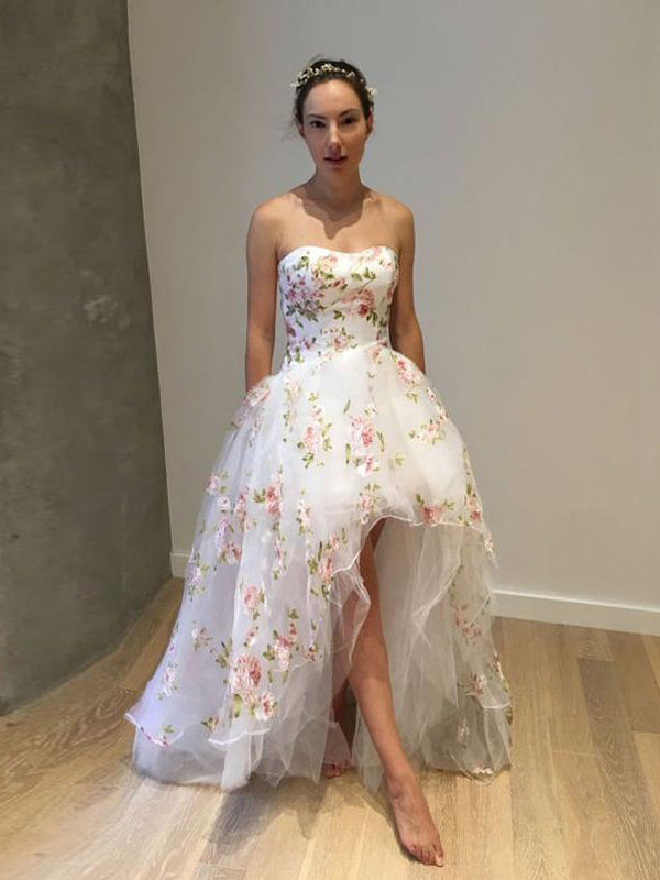 Floral Sweetheart Short Homecoming Dresses,Cheap Short Prom Dresses,CM930