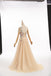 Flower Shoulder Side Slit Cute Long Evening Prom Dresses, Evening Party Prom Dresses, 12224