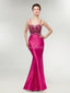 Fuchsia Mermaid Evening Prom Dresses, Evening Party Prom Dresses, 12019