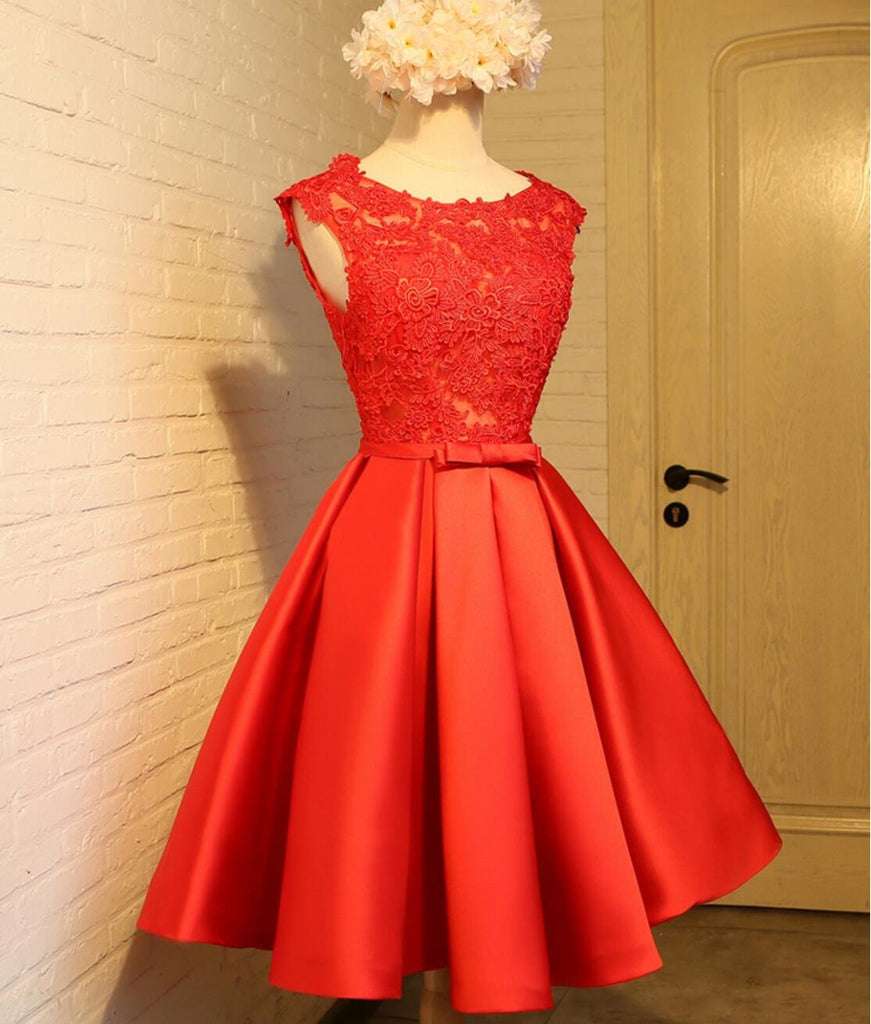 Gold Lace High Neckline Cap Sleeve Homecoming Prom Dresses, Affordable Short Party Prom Dresses, Perfect Homecoming Dresses, CM291