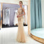 Gold Rhinestone Jewel Heavily Beaded Mermaid Evening Prom Dresses, Evening Party Prom Dresses, 12040