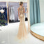 Gold Rhinestone Jewel Heavily Beaded Mermaid Evening Prom Dresses, Evening Party Prom Dresses, 12040