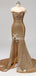 Gold Sequin Sweetheart Mermaid Cheap Bridesmaid Dresses Online, WG597