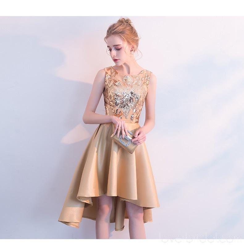 Gold Sparkly Sequin Cheap Homecoming Dresses Online, Cheap Short Prom Dresses, CM799