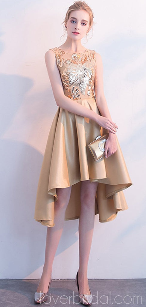 Gold Sparkly Sequin Cheap Homecoming Dresses Online, Cheap Short Prom Dresses, CM799