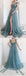 Gorgeous A-line High Slit V-neck Long Prom Dresses Online,Evening Party Dresses,12514