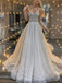 Gorgeous A-line Spaghetti Straps Maxi Long Prom Dresses,Evening Dresses,12941