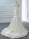 Gorgeous V Neck Lace Mermaid Wedding Dresses, Cheap Wedding Gown, WD720