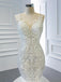 Gorgeous V Neck Lace Mermaid Wedding Dresses, Cheap Wedding Gown, WD720