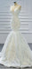 Gorgeous V Neck Lace Mermaid Wedding Dresses, Cheap Wedding Gown, WD720